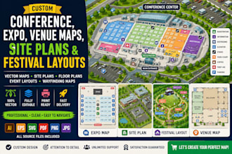 create custom conference, expo, venue maps, site plans, and festival layouts