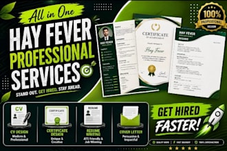 design professional CV, resume, cover letter and linkdin profile