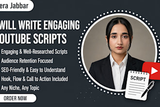 write engaging youtube scripts