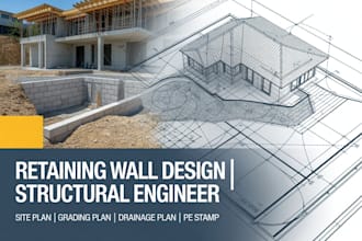 do retaining wall design structural engineer beam design slab deck drainage plan