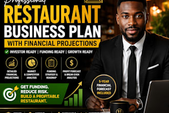 write a professional restaurant business plan with financial projections