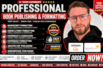 book layout design, paperback formatting, ebook formatting