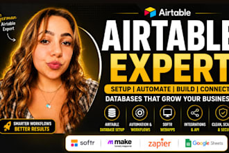 setup german airtable database expert airtable automation, airtable softr webapp