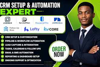 setup jobber servicetitan housecall pro jobnimbus follow up boss lofty kvcore