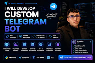 develop a custom telegram bot for your business