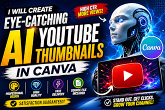 eye catching ai youtube thumbnails in canva