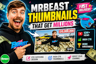 design high CTR youtube thumbnails