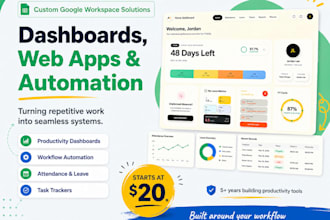 build google apps script automation and dashboards