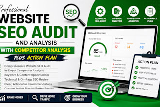 do website SEO audit and analysis with competitor analysis plus action plan