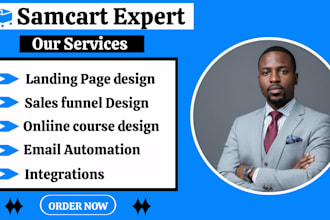 create samcart sales funnel, checkout samcart ai page, samcart landing page