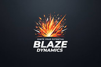 design a dynamic explosion themed logo for your brand