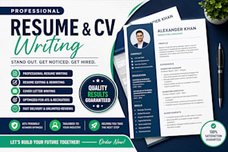 write and edit a professional resume and CV