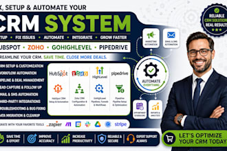 fix, setup, and automate your hubspot zoho gohighlevel pipedrive crm system