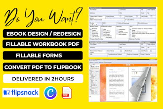 ebook design convert pdf to flipsnack flipbook or interactive fillable workbook