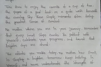 handwrite anything with elegant handwriting