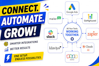 integrate google ads mailerlite gohighlevel slack zapier klaviyo claude ai zoho