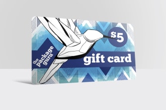 design a 3d gift card graphic with print option