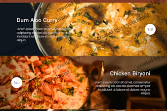 design a stunning food menu for your restaurant