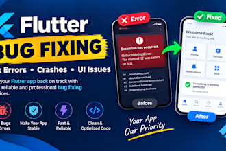 fix bugs and errors in your flutter app