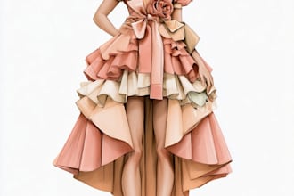 draw a professional fashion illustration