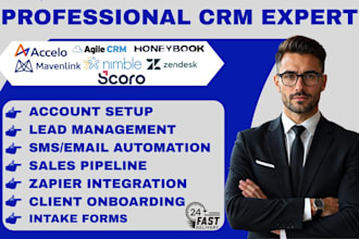 setup zendesk sell project co honeybook agile CRM nimble scoro accelo mavenlink