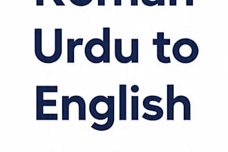 do fast roman urdu to english typing and translation in 24h