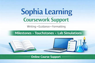 guide sophia learning, milestones, touchstones, umpi,studycom, biology math task