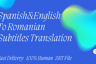 translate spanish and english subtitles to romanian