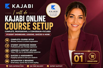 do kajabi online learning plartform student dashboard lessons quizzees course