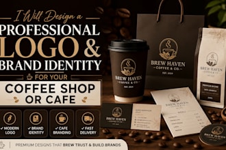design a logo and brand identity for coffee shops and cafes