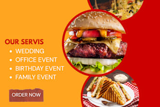 design eye catching food posters for restaurants and cafes