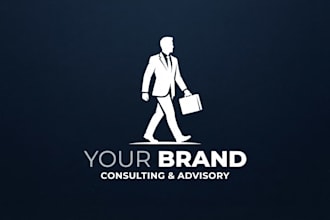 design a professional man silhouette logo for your brand