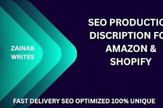 write engaging product descriptions for amazon and shopify