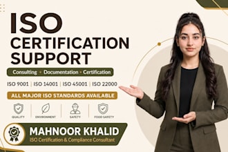 provide iso certification support, consulting and documentation