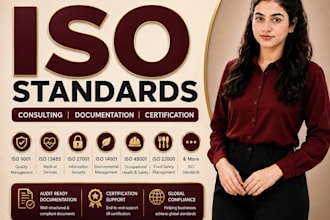 provide iso certification support, consulting and documentation