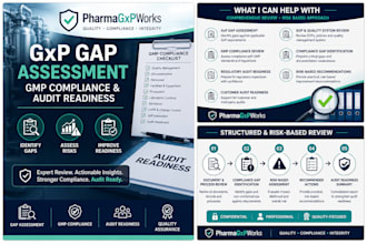 perform gxp gap assessment, gmp compliance and audit readiness review
