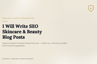 write SEO skincare and beauty blog posts
