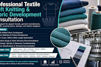 help develop knitted fabrics for apparel brands and manufacturers