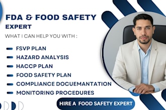 create fda compliant fsvp plan, hazard analysis and haccp food safety plan