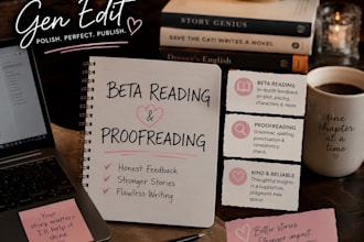 beta read your novel with detailed feedback plot and character