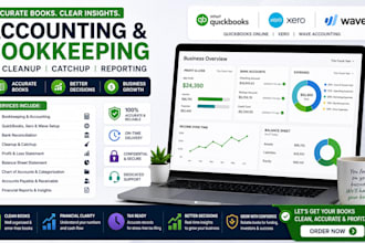 do accounting bookkeeping quickbooks xero cleanup bankreconciliation profit loss