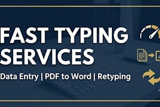 fast typing retype PDF to word and copy paste data entry