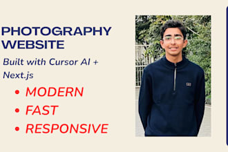 build a premium photography portfolio website with cursor ai and nextjs