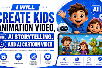 create kids animation video, ai storytelling, and ai cartoon video