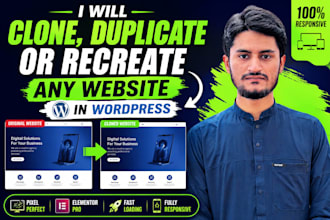 clone, duplicate or recreate any website in wordpress