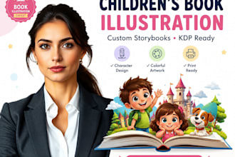 book illustration, children book, storybook, kdp illustration, storybook
