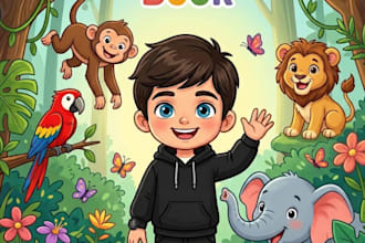 create a personalized jungle adventure busy book for kids