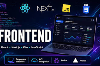 do frontend , vite and next , typescript
