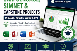 do sam cengage, simnet, capstone projects access, word, ppt