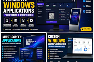 develop interactive windows applications for events and businesses